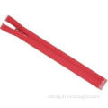 No.3 Red Nylon Separating Invisible Zipper Close  End For U